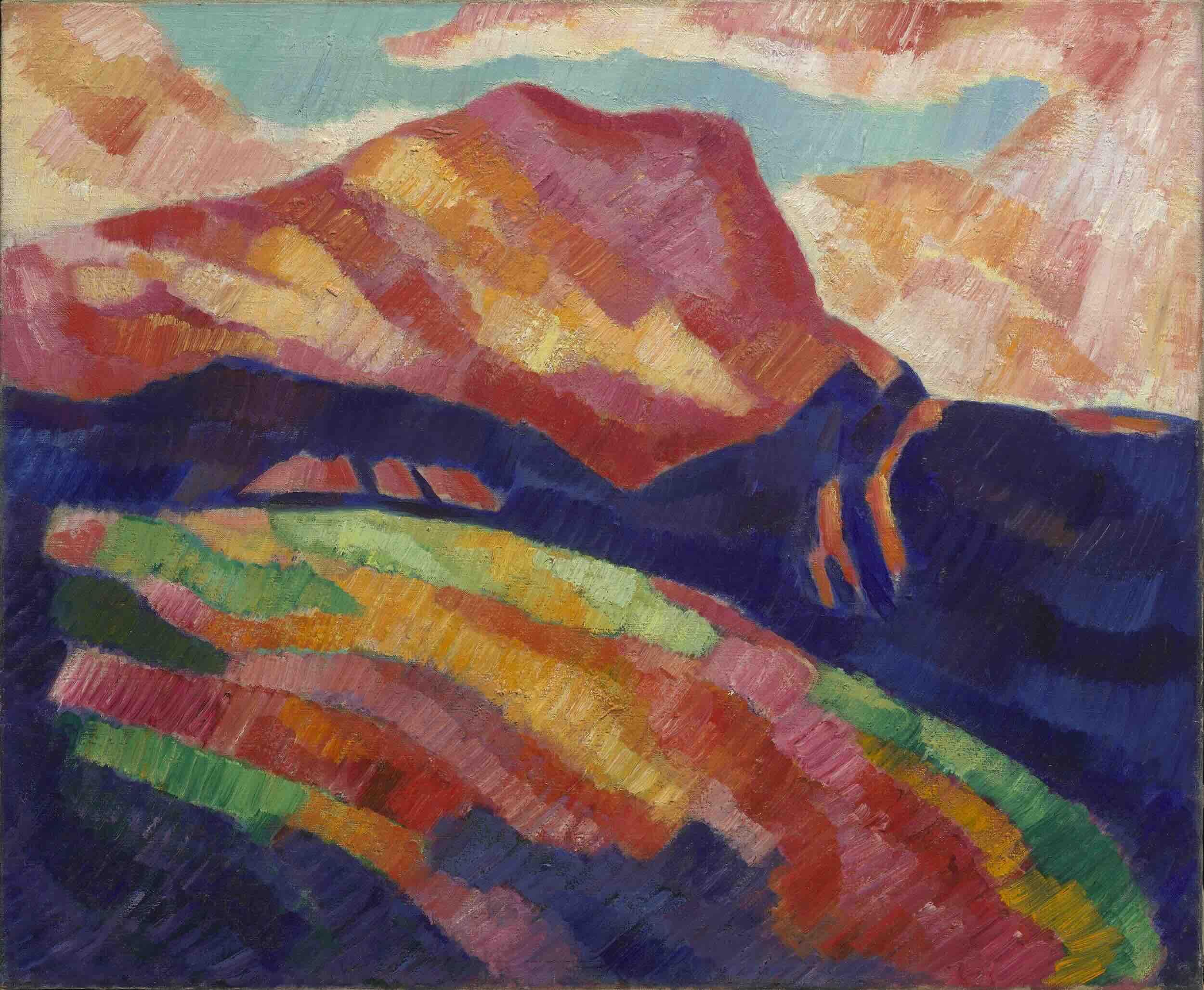Marsden Hartley, Mont Sainte-Victoire (montagne rouge) Vers 1927, 50.8x61cm Huile sur toile © The Vilcek Foundation Collection photo The Vilcek Foundation