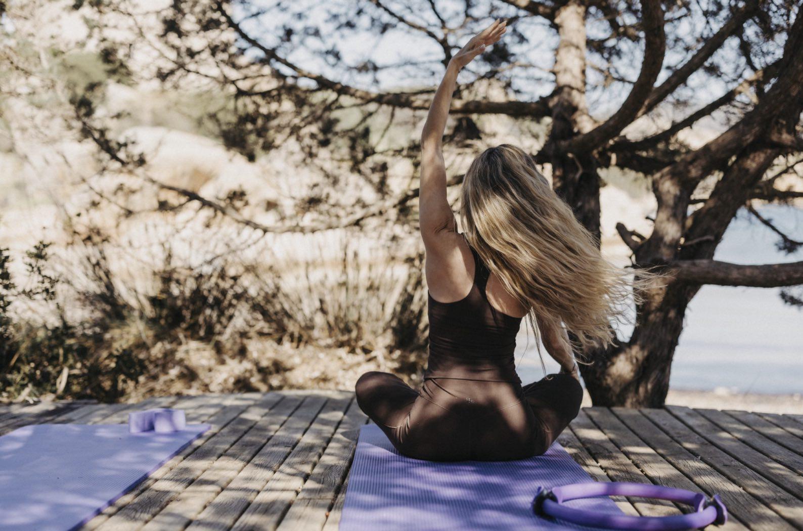 Les scéances de pilates dans le maquis Corses au Murtoli Pilates Club © Murtoli