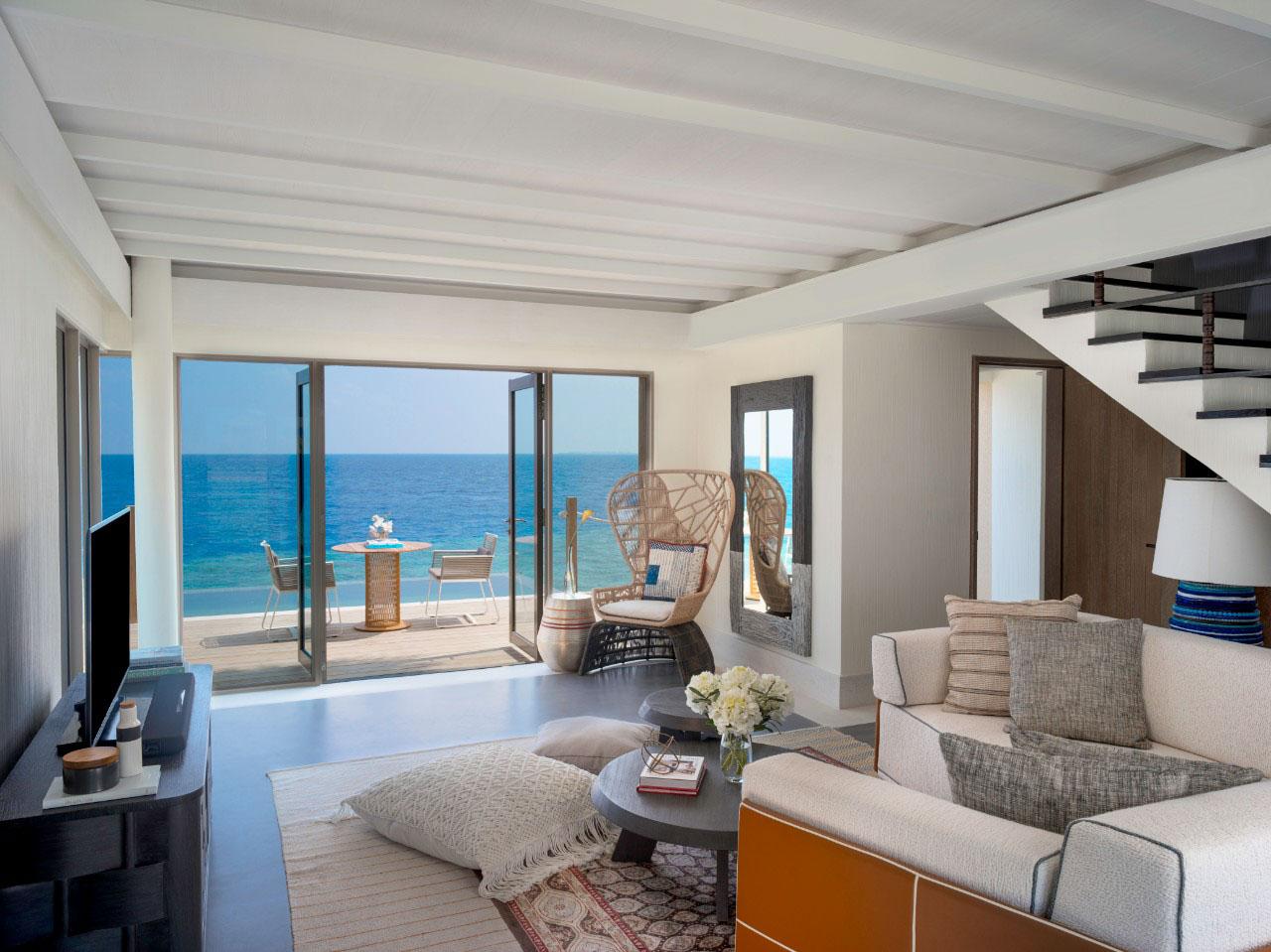 Une villa avec piscine et vue sur le lagon 