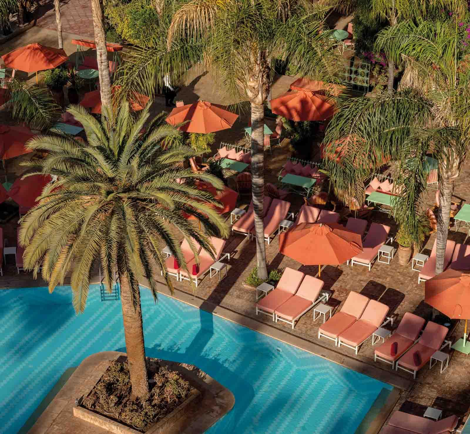 La piscine de l’hôtel à Marrakech © Es Saadi
