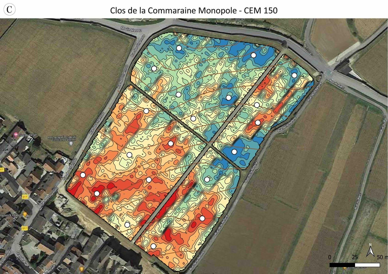La cartographie géophysique des sols du domaine © Château de la Commaraine