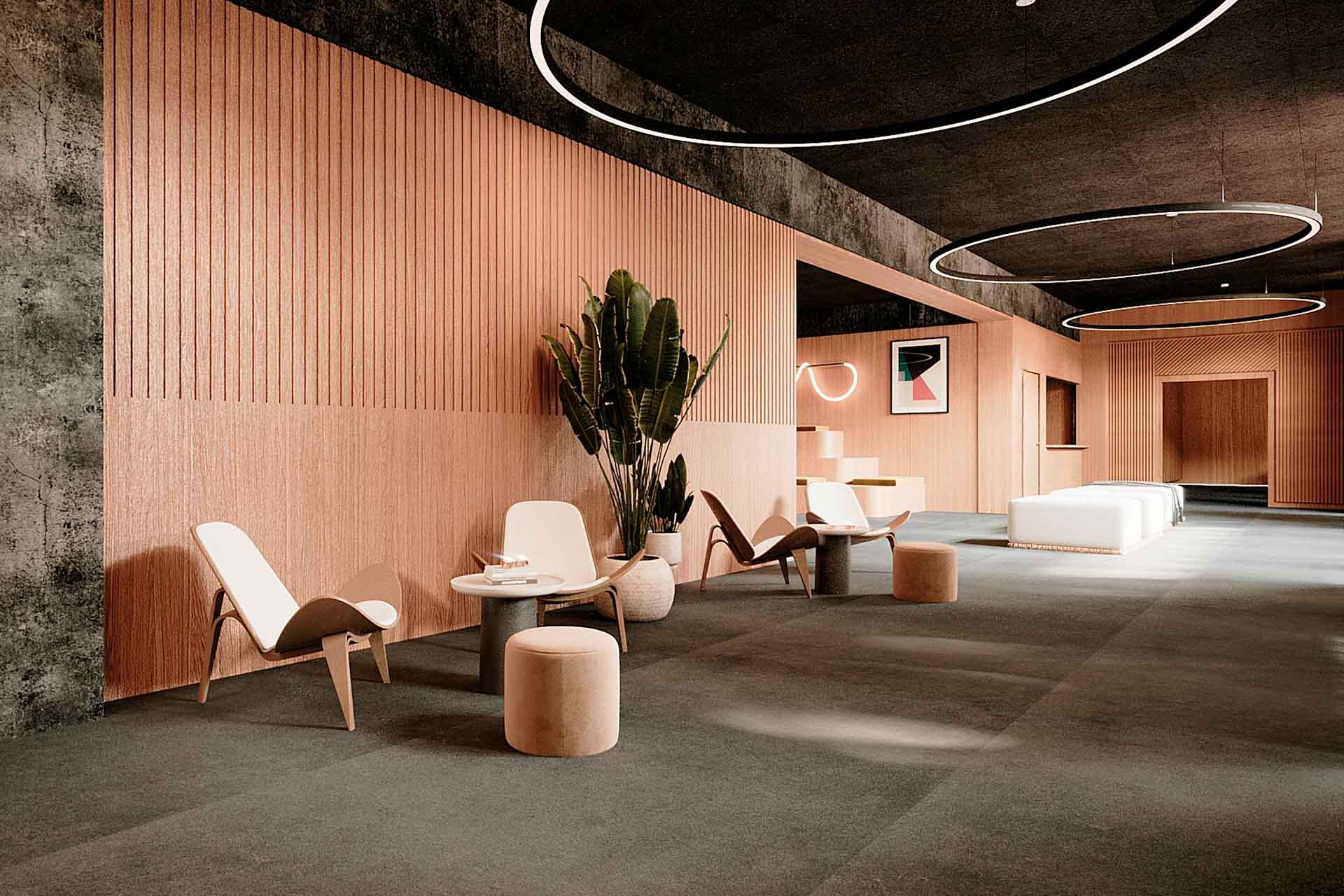 Le lobby de l’hôtel Pullman à Lyon