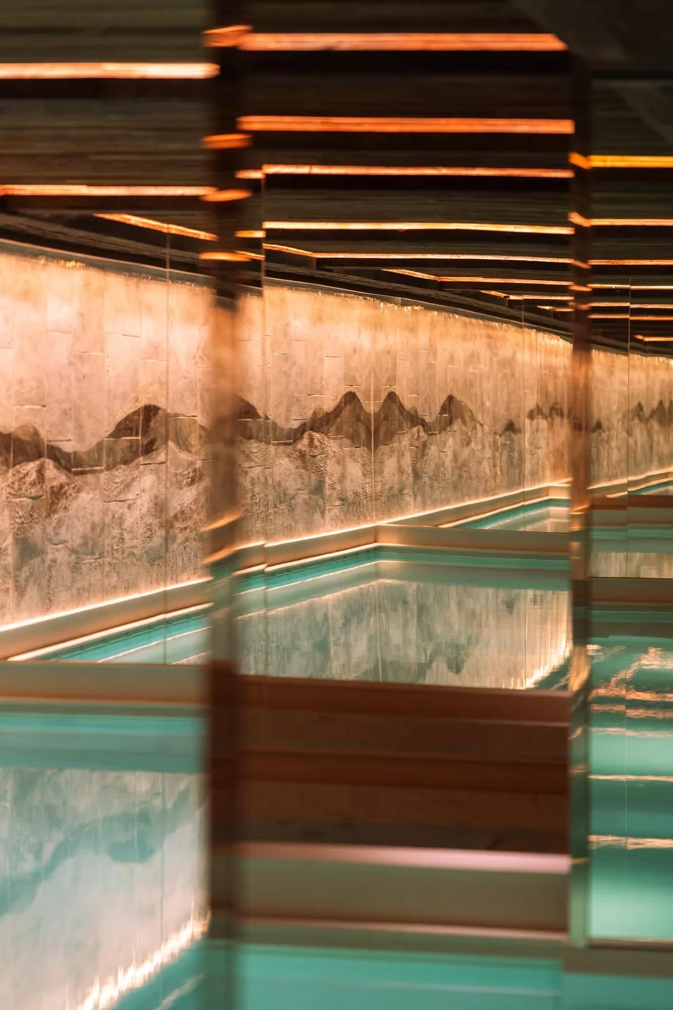 L’espace bien-être de l’hôtel de luxe à Courchevel © Rosewood Courchevel