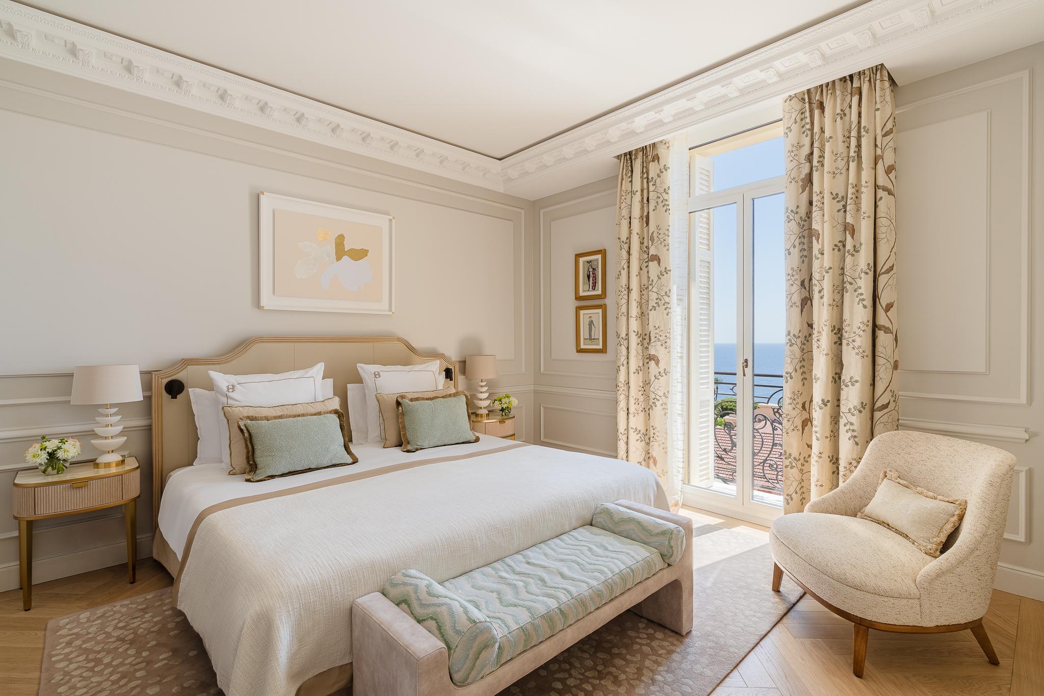 Chambre Exclusive Prestige - Vue Mer, Hôtel Hermitage Monte-Carlo © Monte-Carlo Société des Bains de Mer 