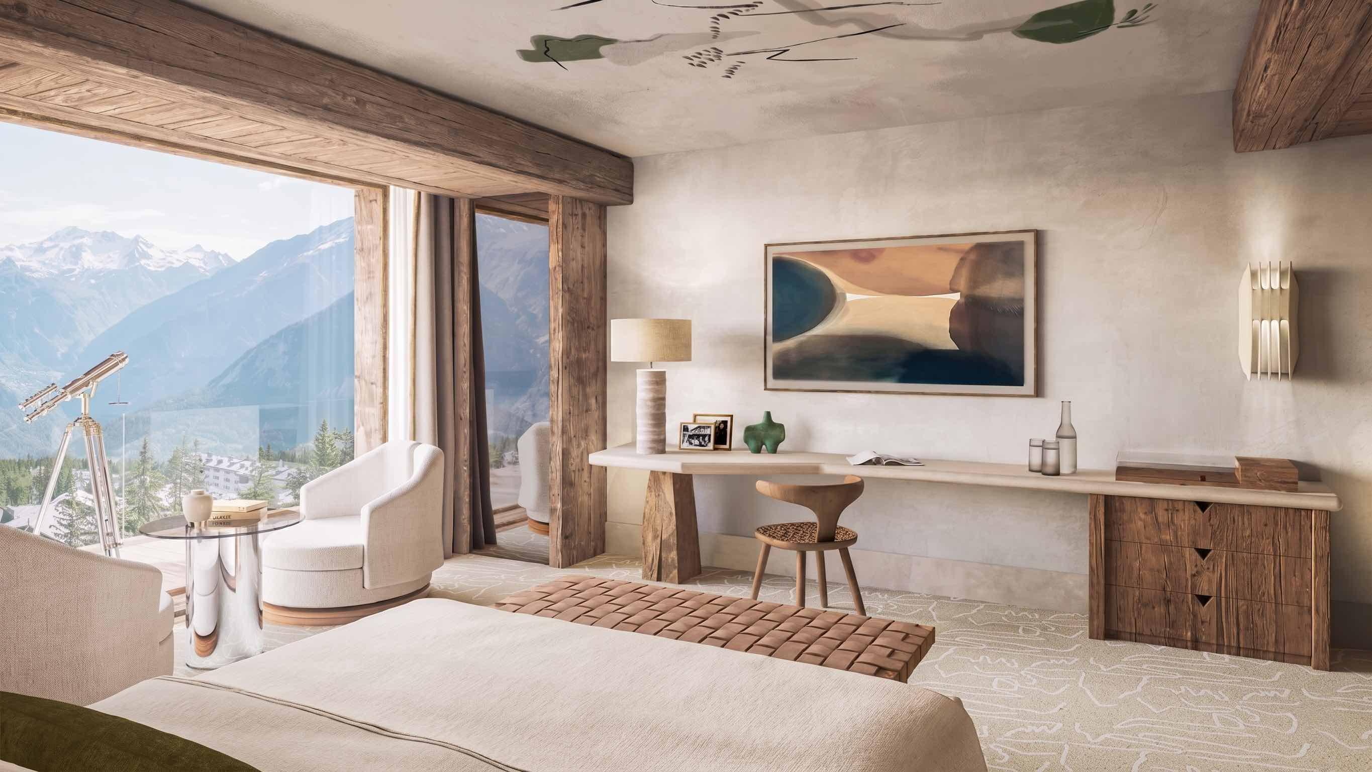 Une des suites de l’hôtel © La Sivolière