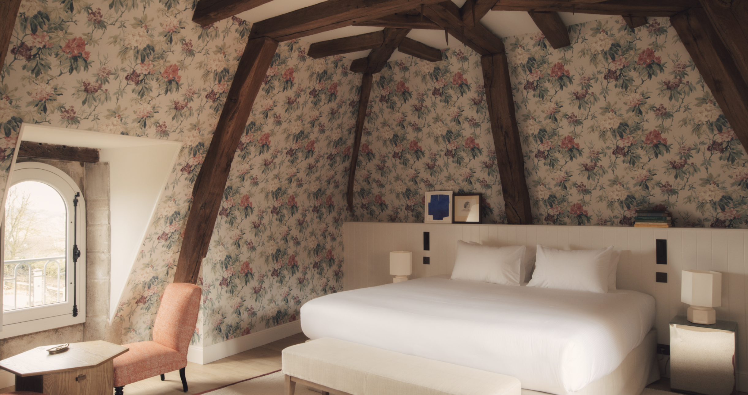 Une des chambres de l’hôtel © Les Sources de Vougeot
