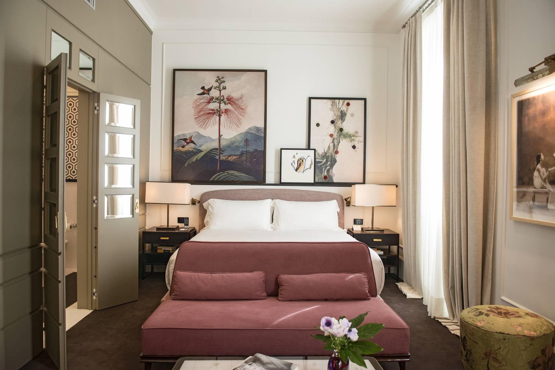 Suite élégante de l’Hôtel Vilòn, hôtel 5 étoiles près des jardins Borghese © Shedir Collection