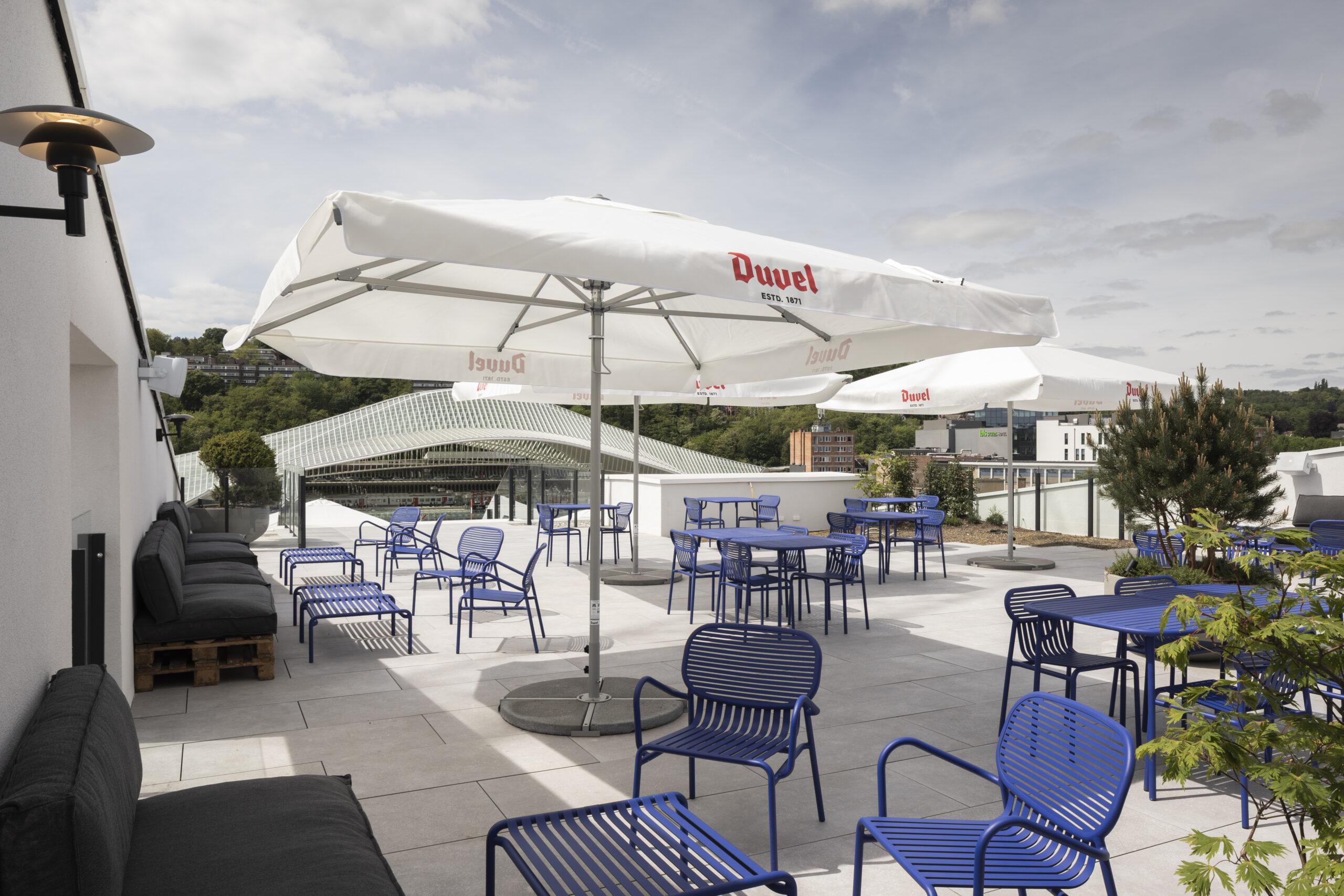 Terrasse de l’hôtel © Yust Liège
