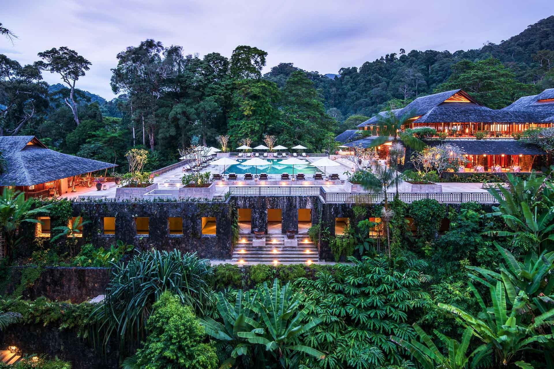 Vue du cœur du resort, en pleine jungle © DR