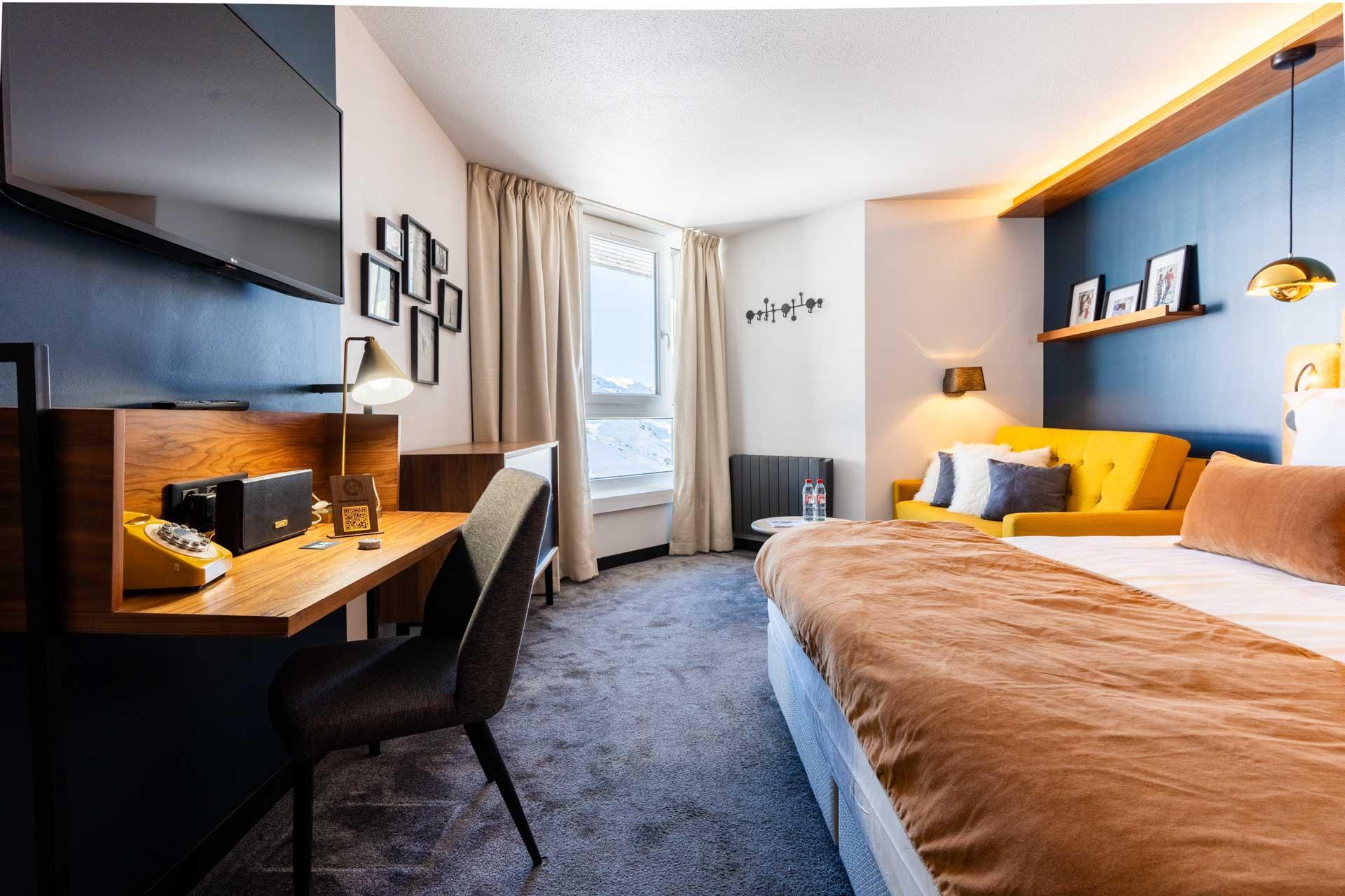 Une chambre double dans l’hôtel © Valentin Vion 