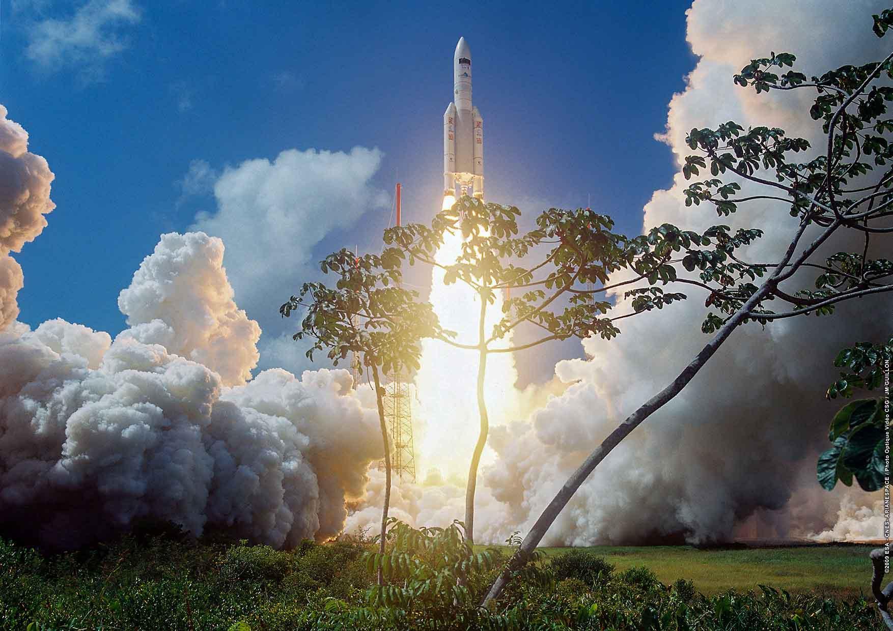 Un lancement depuis la base de Kourou © Service optique CSG CTGuyane