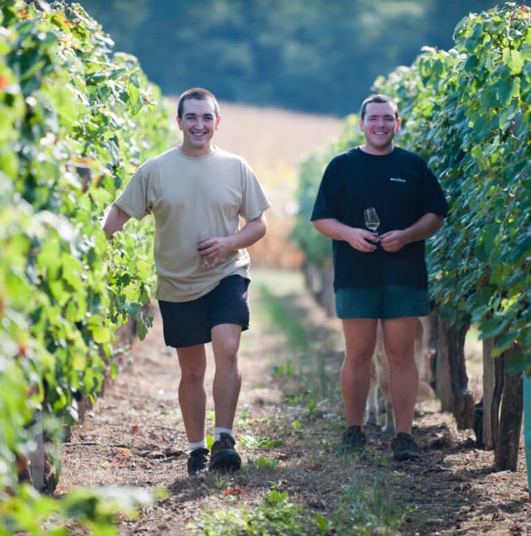 Les frères Olivier et Sébastien Romain au Domaine du Tastet