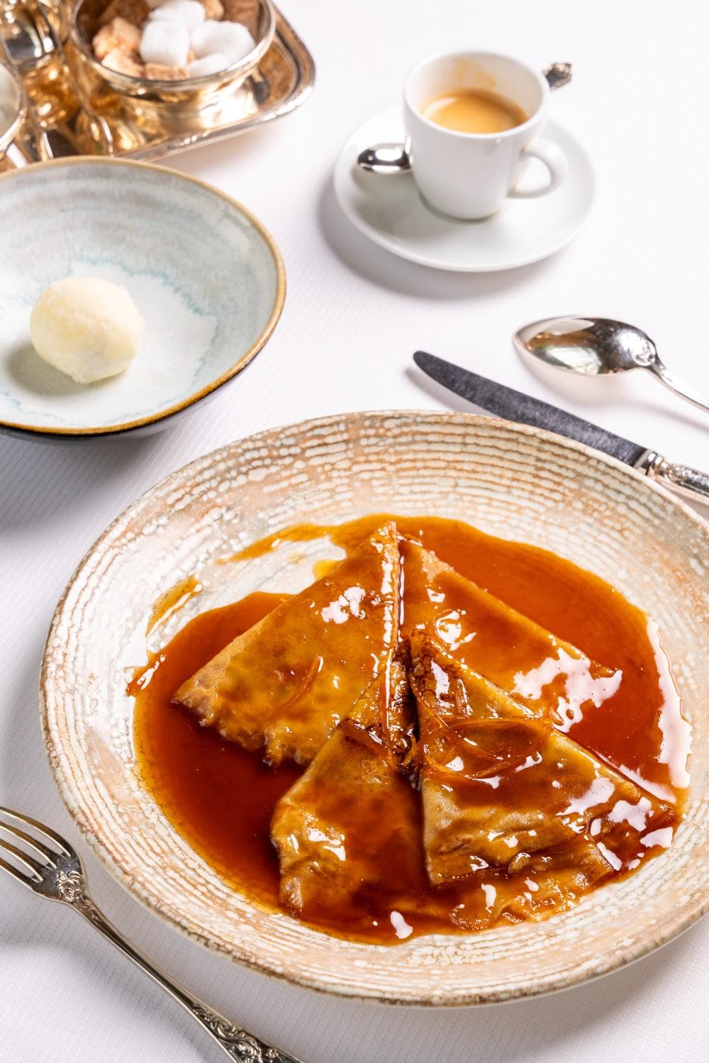 La crêpe Suzette du restaurant à Paris © La Grande Cascade