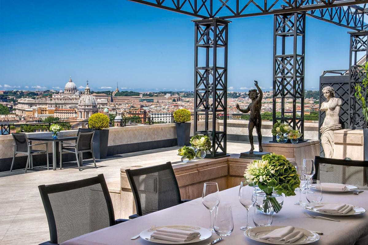 Terrasse © Hassler Roma