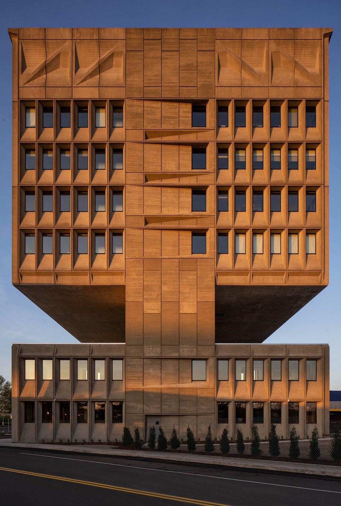 La façade de l’hôtel brutaliste © Hôtel Marcel New Haven