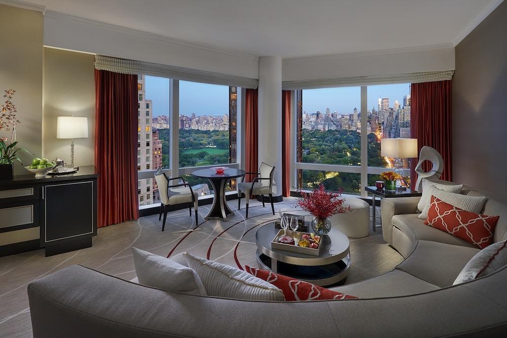 Suite avec vue sur Central Park au Mandarin Oriental New York © DR