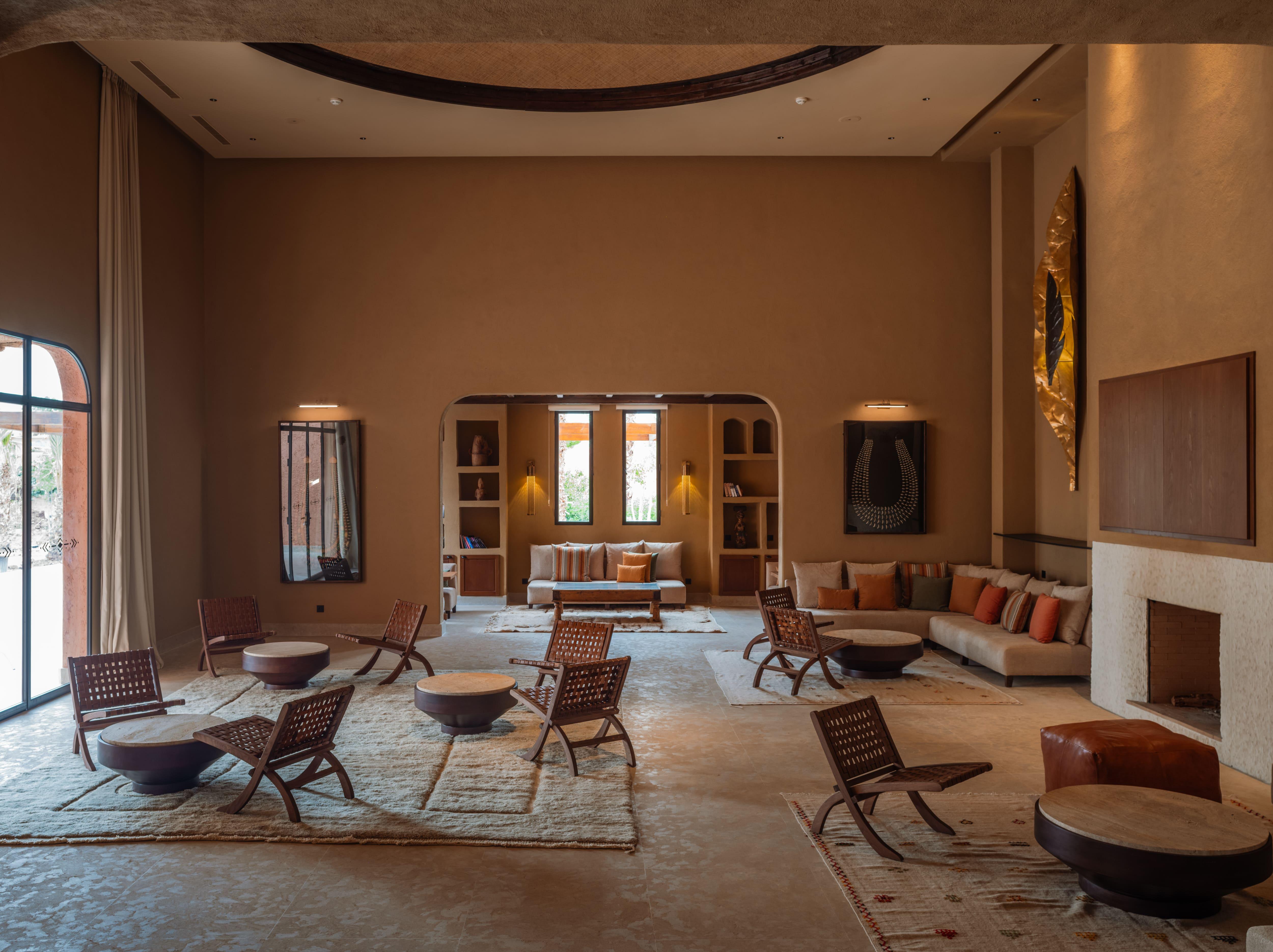 Le lobby de l’hôtel © Oasis Lodges Marrakech