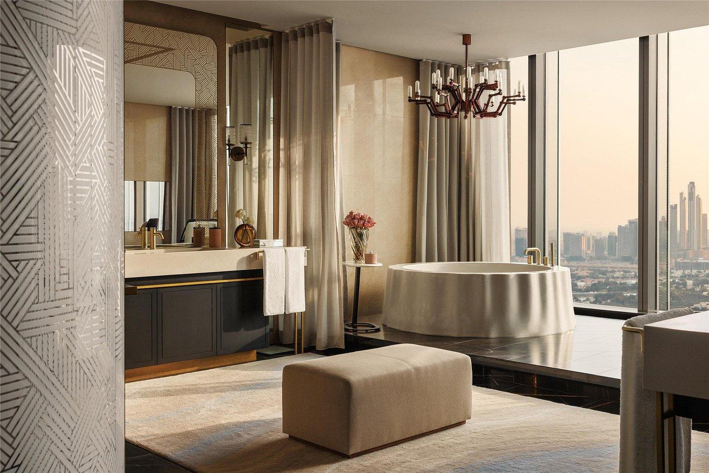 Villa One, chambre avec vue à l’hôtel One&Only Za’abeel  à Dubaï © DR