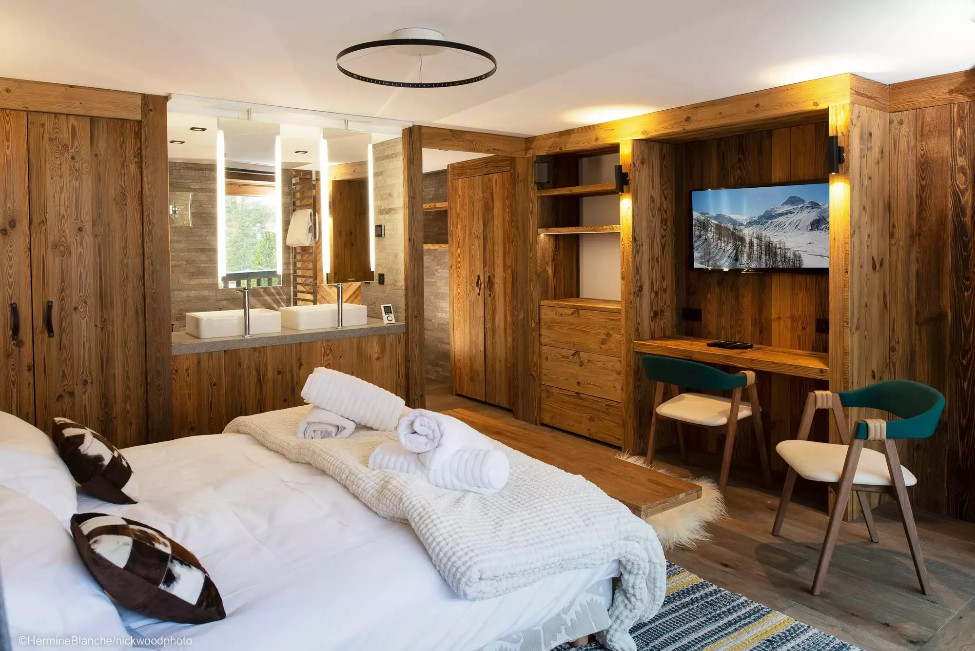 Une chambre de l’hôtel à Val d’Isère © Cimalpes
