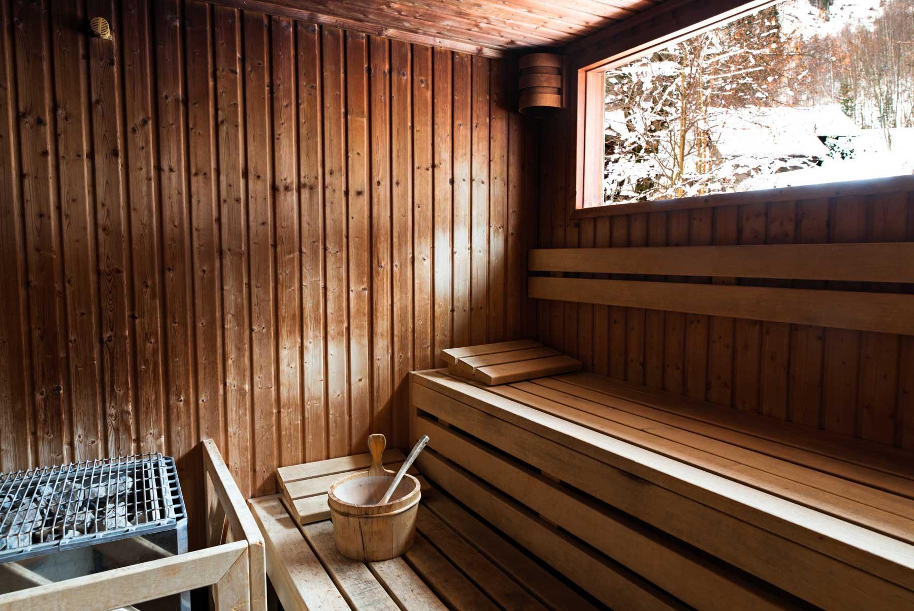 Sauna au spa Deep Nature du Refuge des Aiglons © Yoan Chevojon