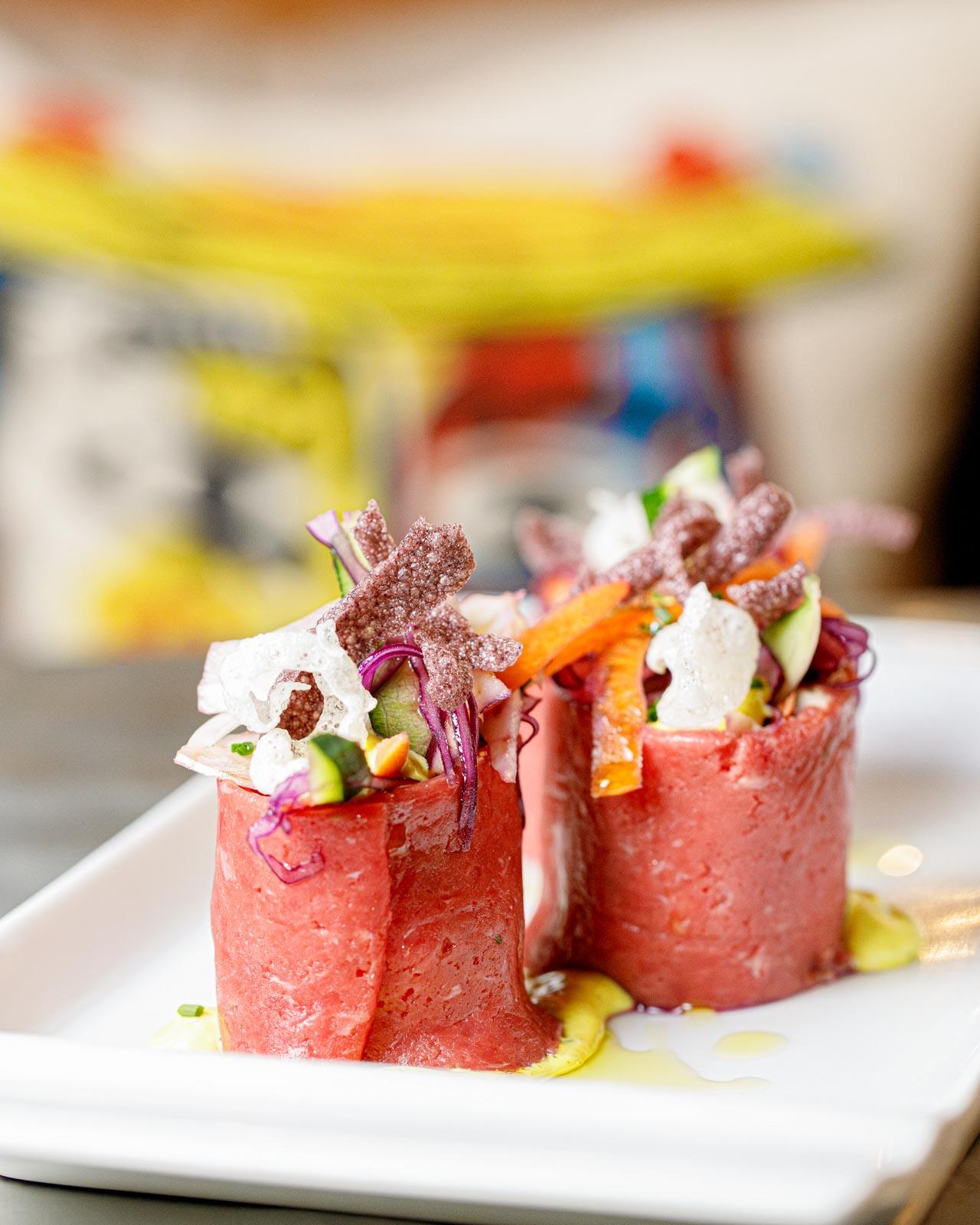 Rouleau de tartare de bœuf