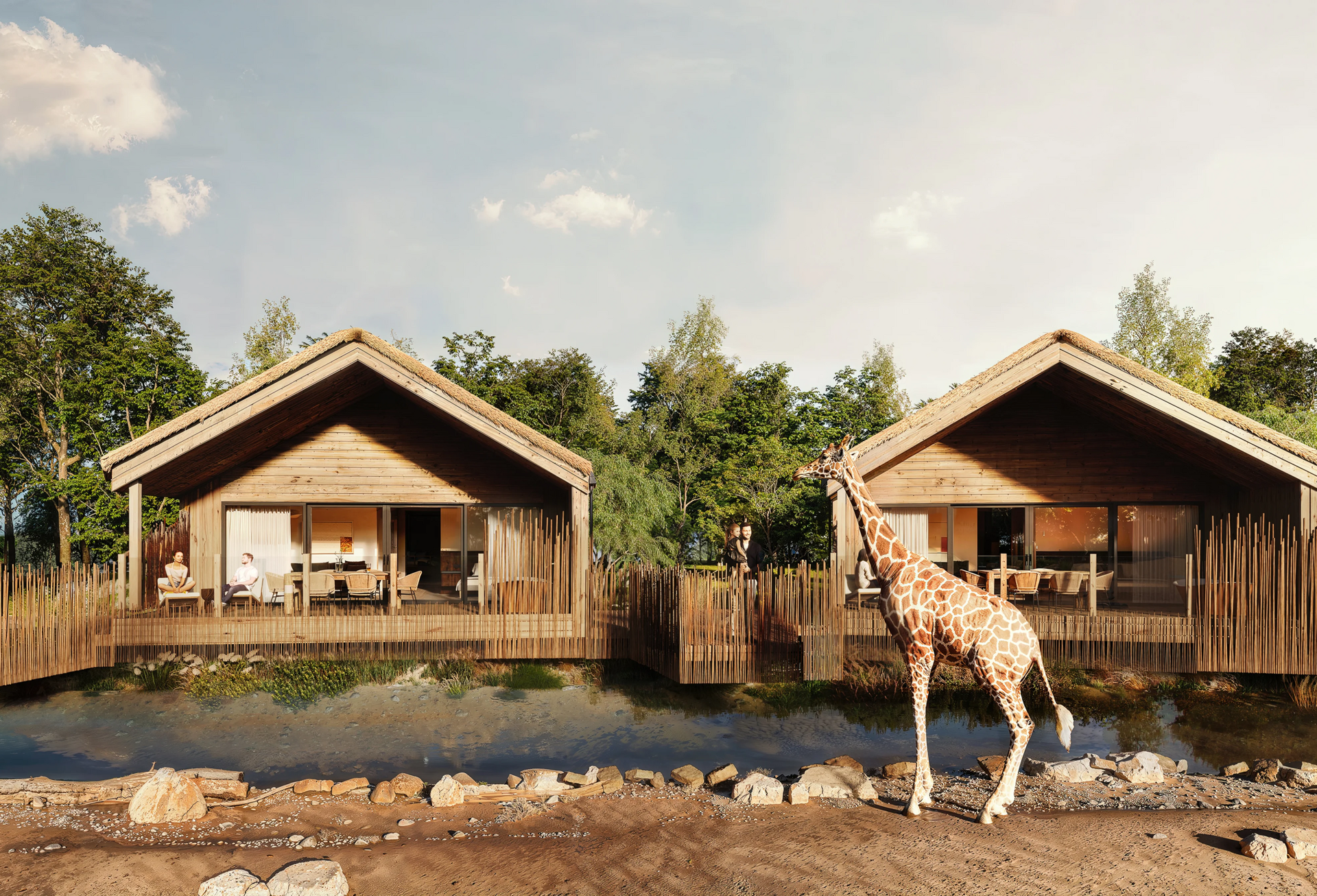 Les Lodges à The Reserve at Chester Zoo © DR