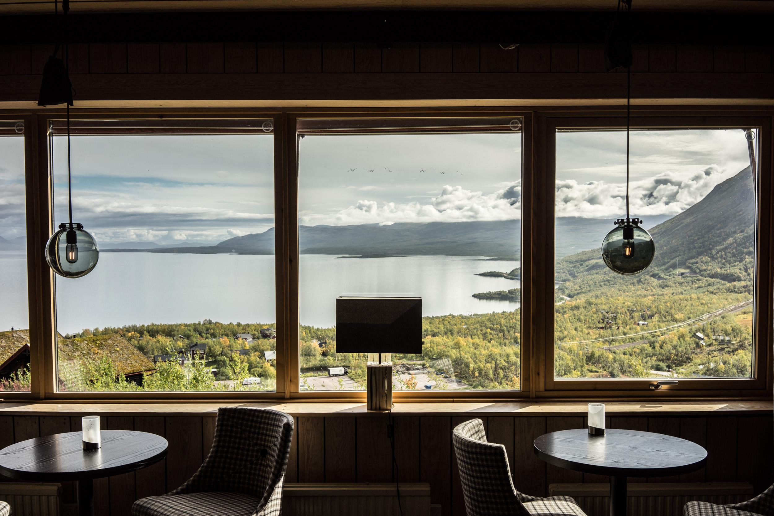 La vue depuis l’hôtel Fjället à Björkliden est l’une des plus belles des environs.