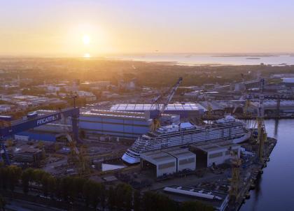 Oceania Sonata : le futur paquebot quitte sa cale sèche avant ses débuts en 2027