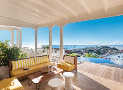 Hôtel Barrière Le Carl Gustaf : belvédère tropical sur la mer des Caraïbes