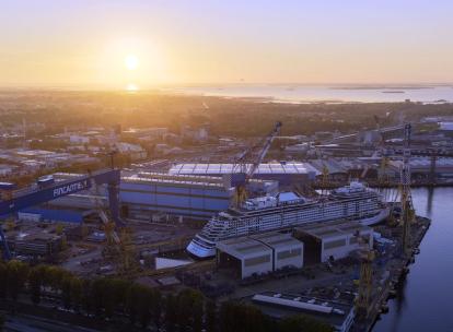 Oceania Sonata : le futur paquebot quitte sa cale sèche avant ses débuts en 2027