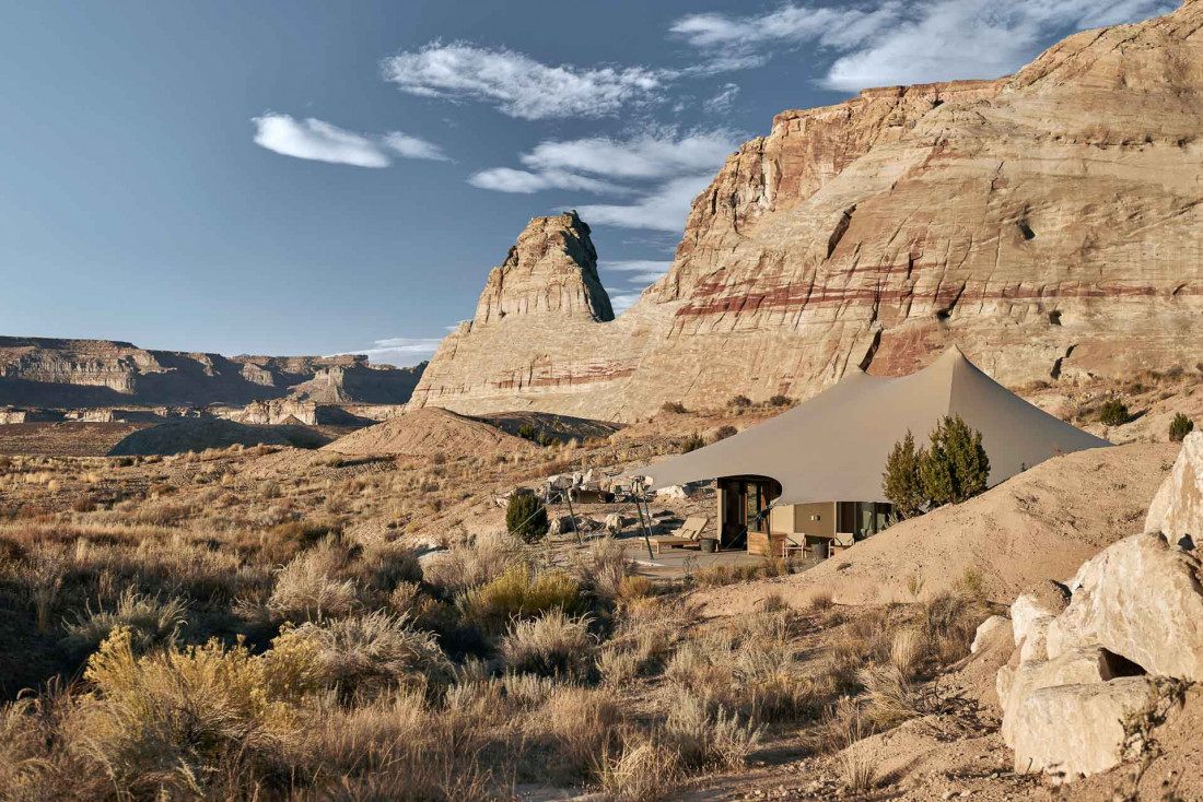 Camp en tente de luxe au Camp Sarika par Amangiri dans l'Utah © Aman