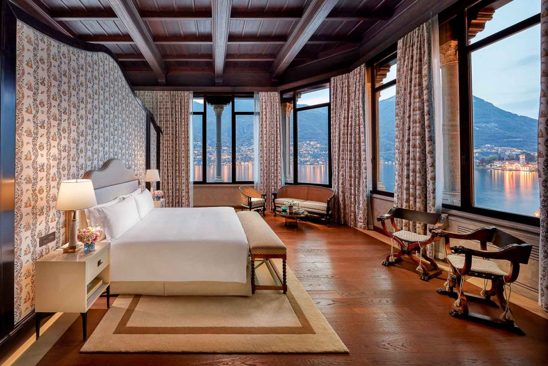 Le premier étage de la Villa Roccabruna abrite la Penthouse Suite, sans doute la plus romantique de toutes © DR