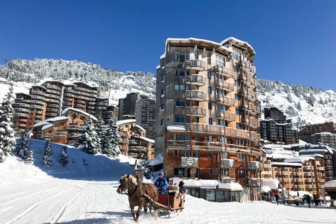 Avoriaz, une station 100% piéton. Seuls les traîneaux sont autorisés pour vous emmener à l'hôtel © Pierre Gunther