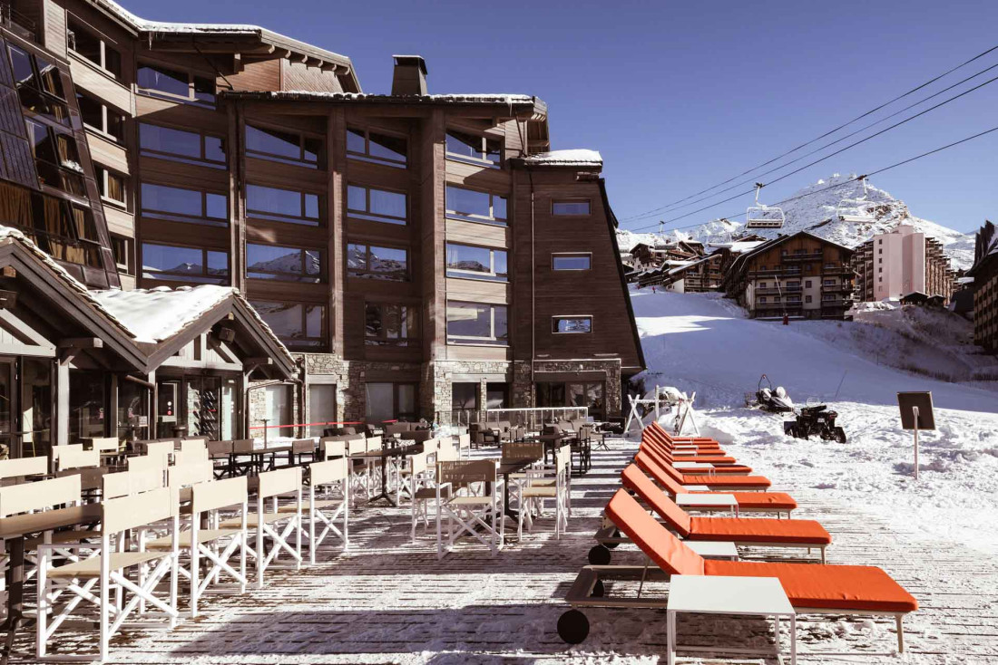 La terrasse de l'Altapura à Val Thorens