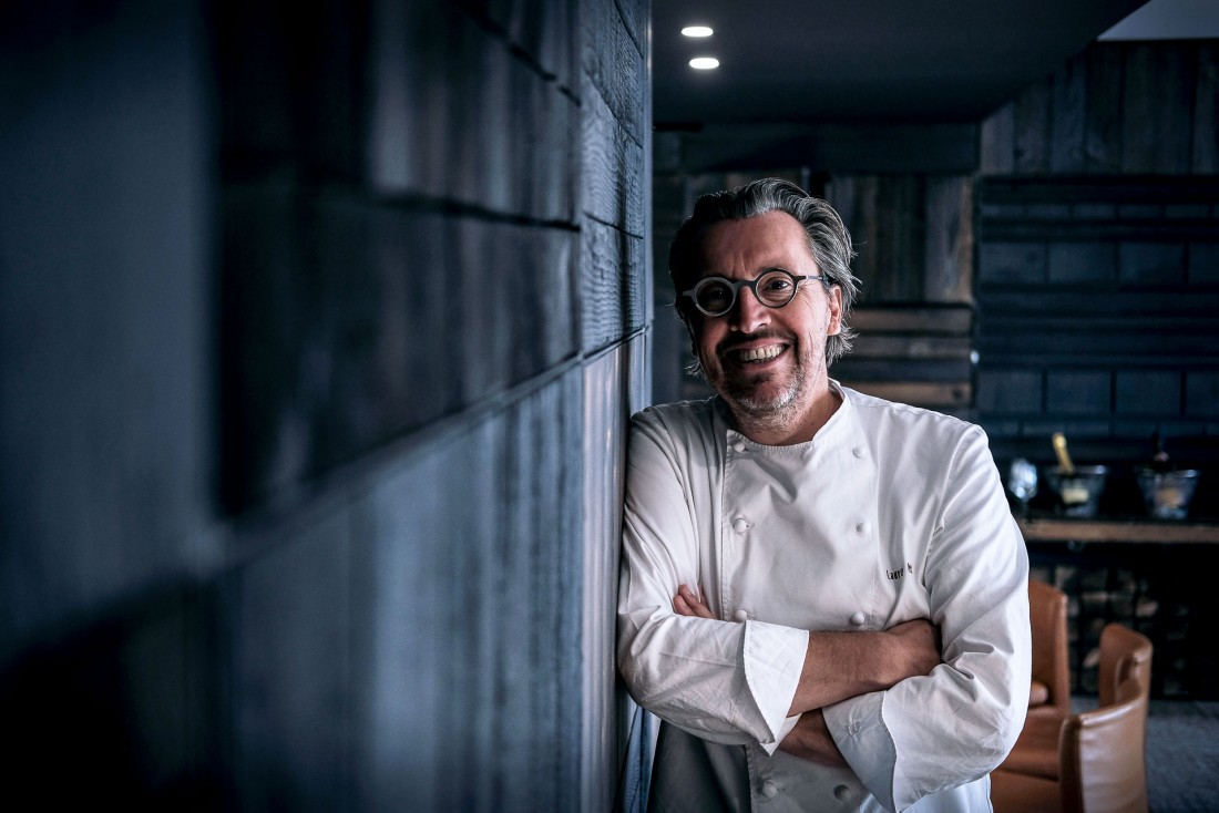 Portrait du chef Laurent Petit dans son restaurant d'Annecy, Le Clos des Sens © M. Cellard