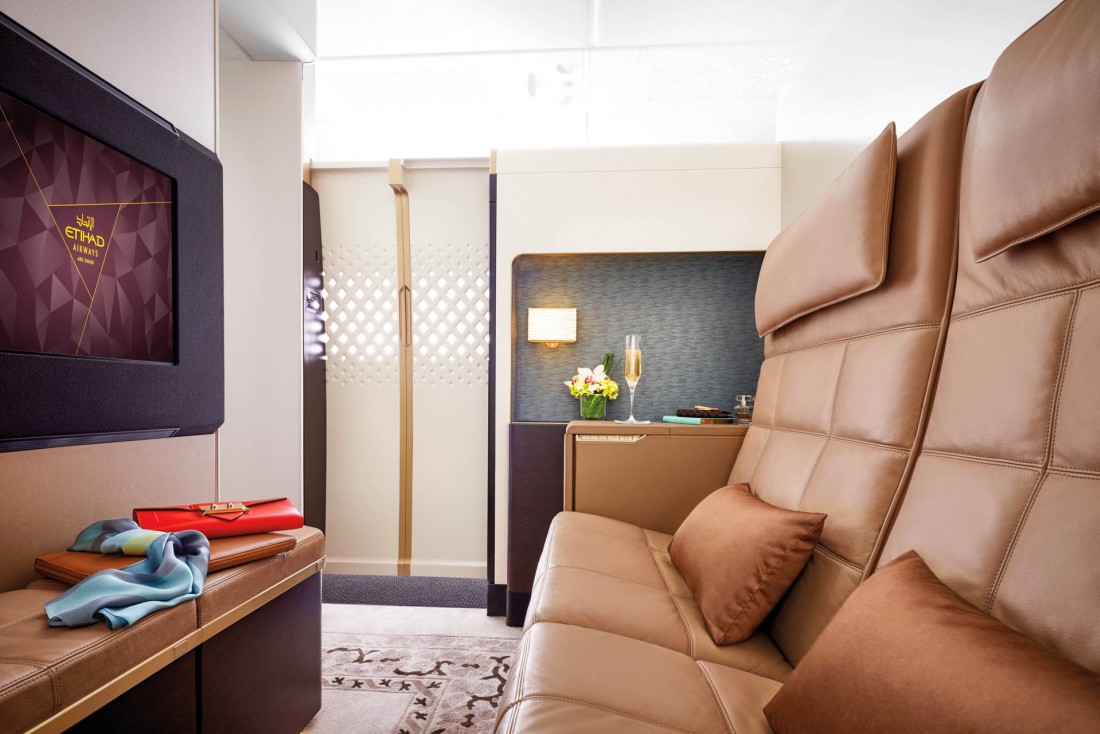 À l'intérieur de The Residence, la cabine ultra luxe imaginée par Etihad Airways à bord de ses A380 © Etihad