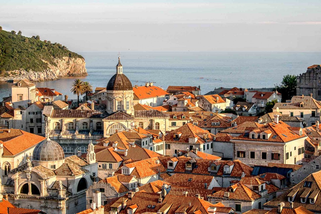 Vue sur la vieille ville de Dubrovnik 
