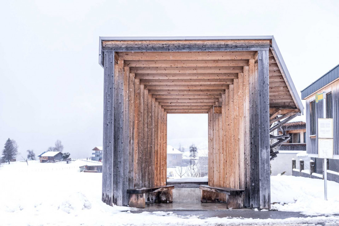 Les arrêts de bus à Krumbach, dessinés par des architectes internationaux © Hans Avontuur - Vorarlberg Tourismus