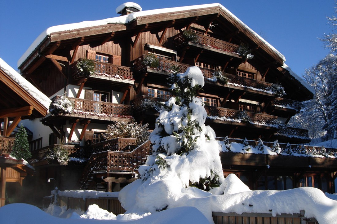 Le Chalet sous la neige © Domaine du Mont d'Arbois