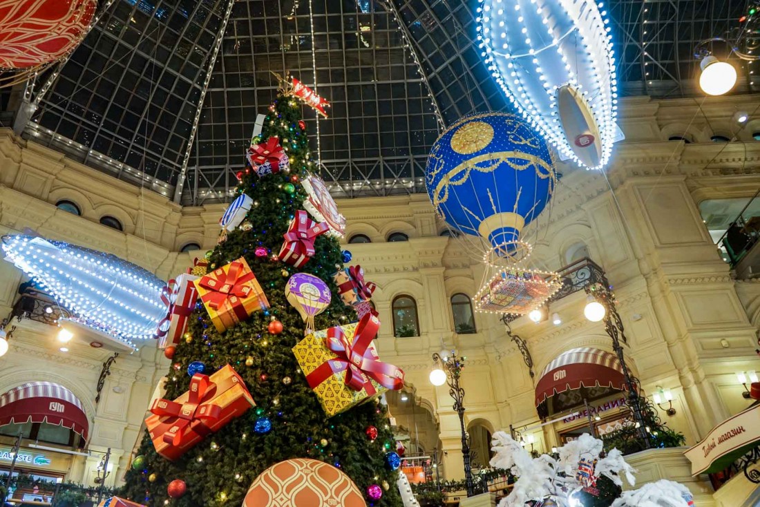 Les décorations de Noël du GOUM, le grand magasin moscovite le plus célèbre © YONDER.fr