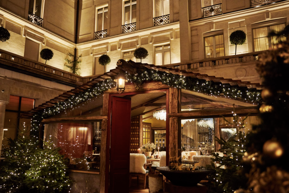 Paris en décembre : le chalet d'Hiver du © Park Hyatt Paris Vendôme