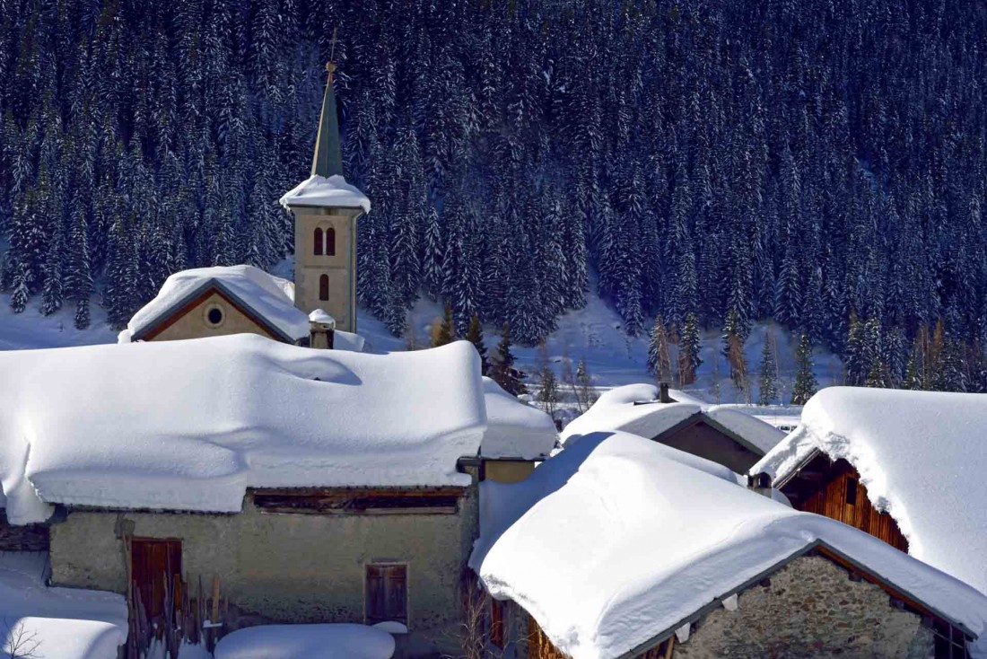 La Plagne | Retour des pistes skis aux pieds directement au chalet © Philippe Royer