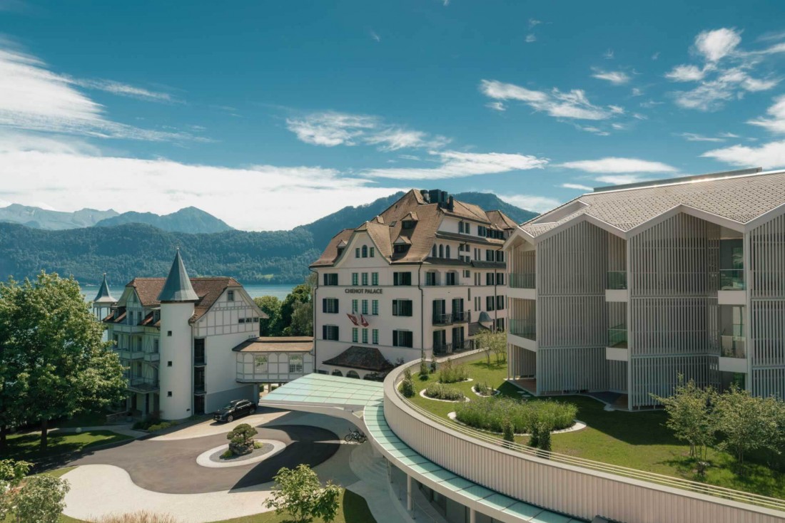 Au bord du lac des Quatre-Cantons, le Chenot Palace en Suisse © Fabrice Fouillet