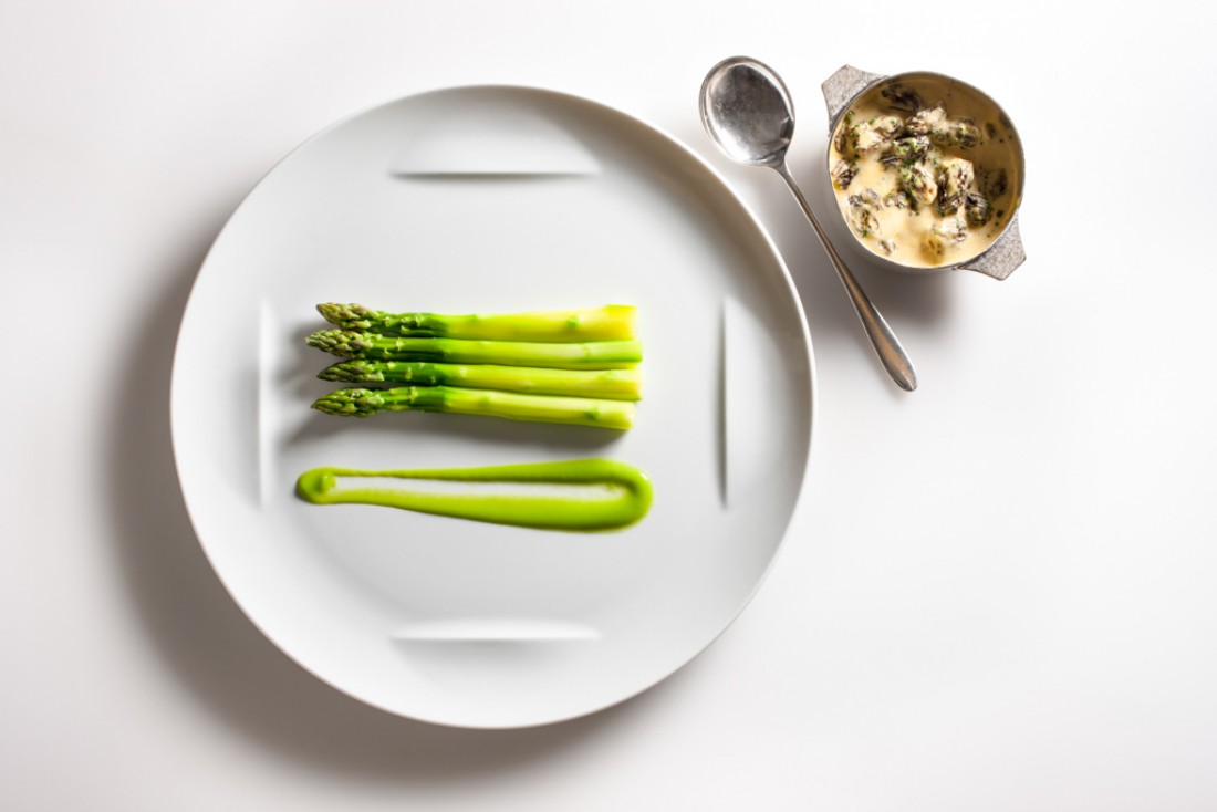 Asperges et morilles chez Jean Georges Shanghai © JG Shanghai