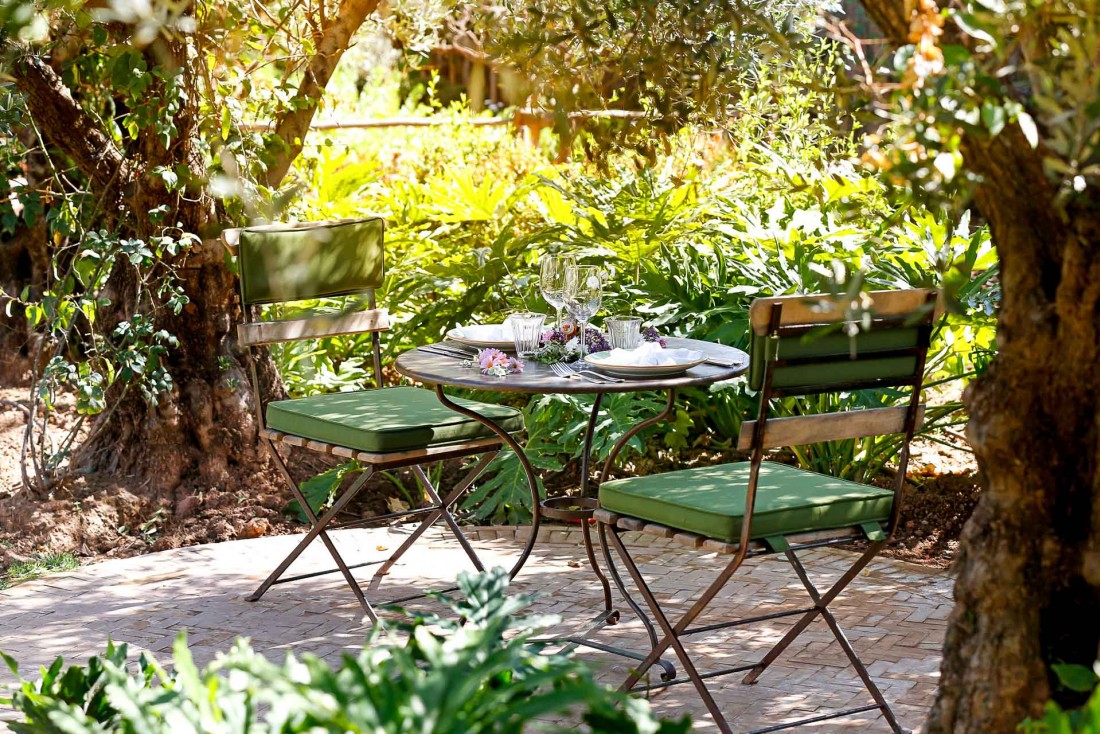Le jardin du Palais Ronsard est un havre de paix au cœur de la palmeraie de Marrakech © DR