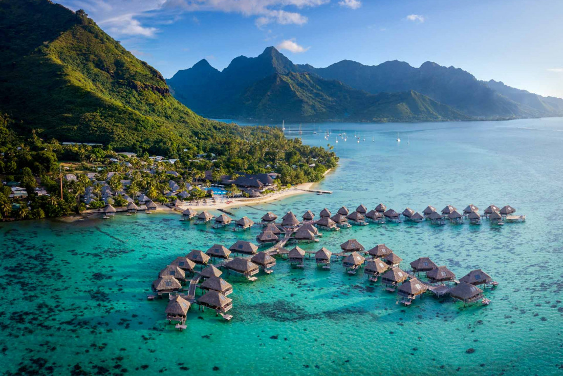Les îles de la société sont reines dans les hôtels sur pilotis, où vivre son aventure tropicale © Hilton Moorea Lagon Ressort and Spa