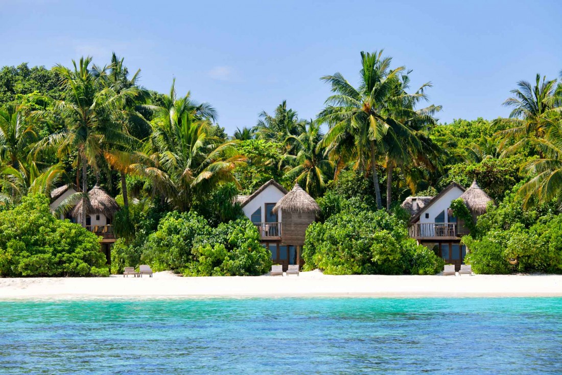 Toutes les villas, quelles que soient leurs tailles, ont un accès direct à la plage © Soneva Fushi