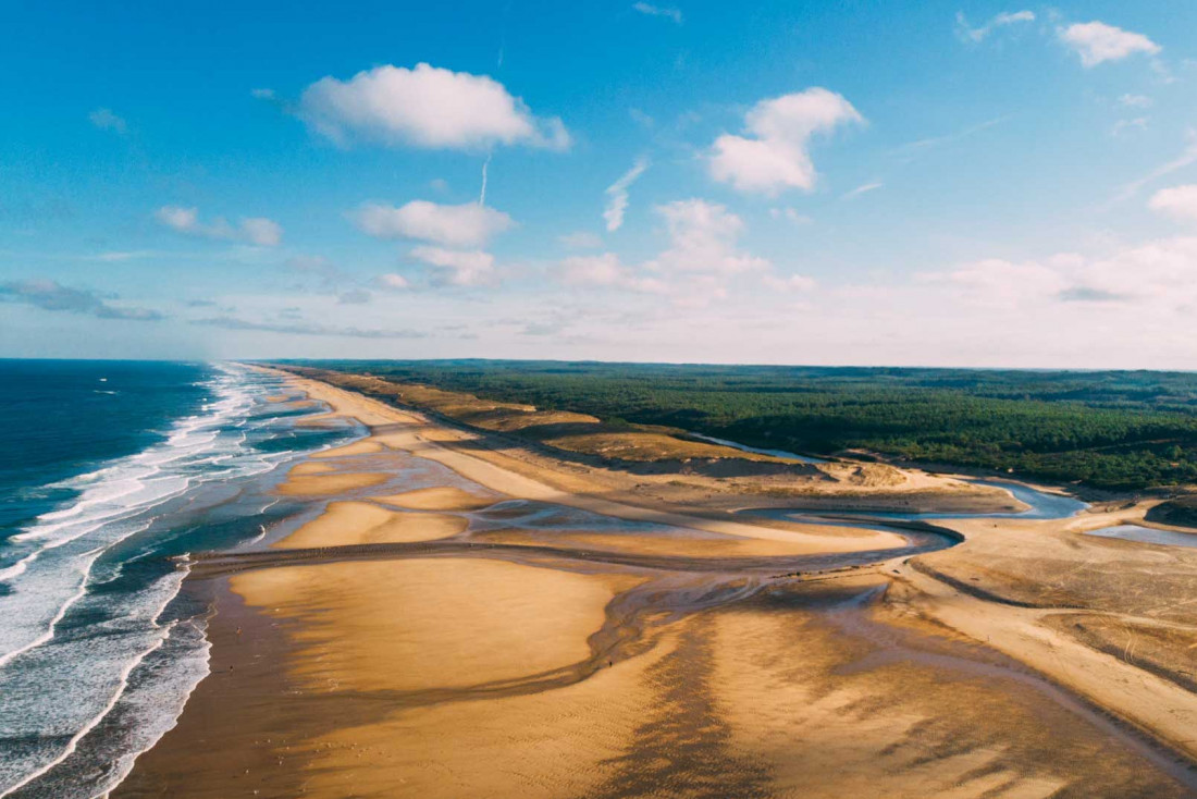 Les Landes déploient leurs 106 kilomètres de côtes, entre forêt et océan © Sébastien Chebassier