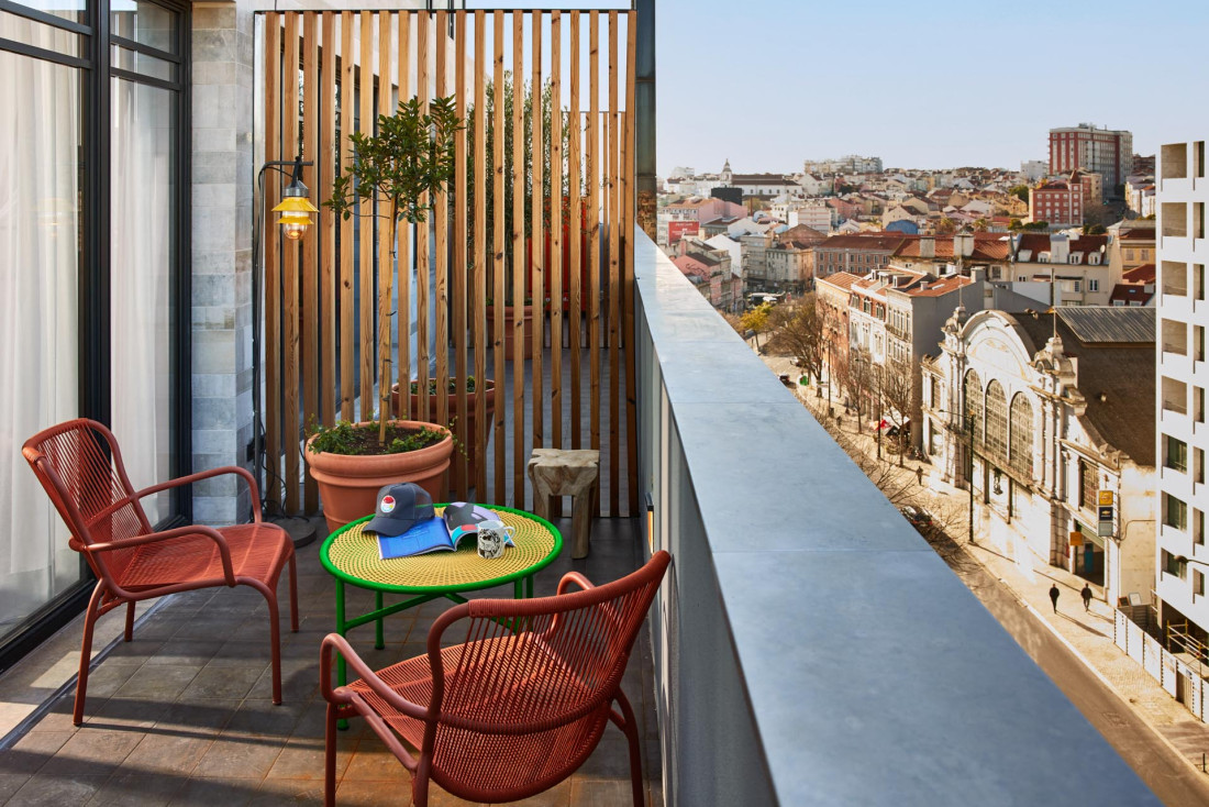 Parmi les meilleurs hôtels de charme de Lisbonne, le Mama Shelter © Francis Amiand