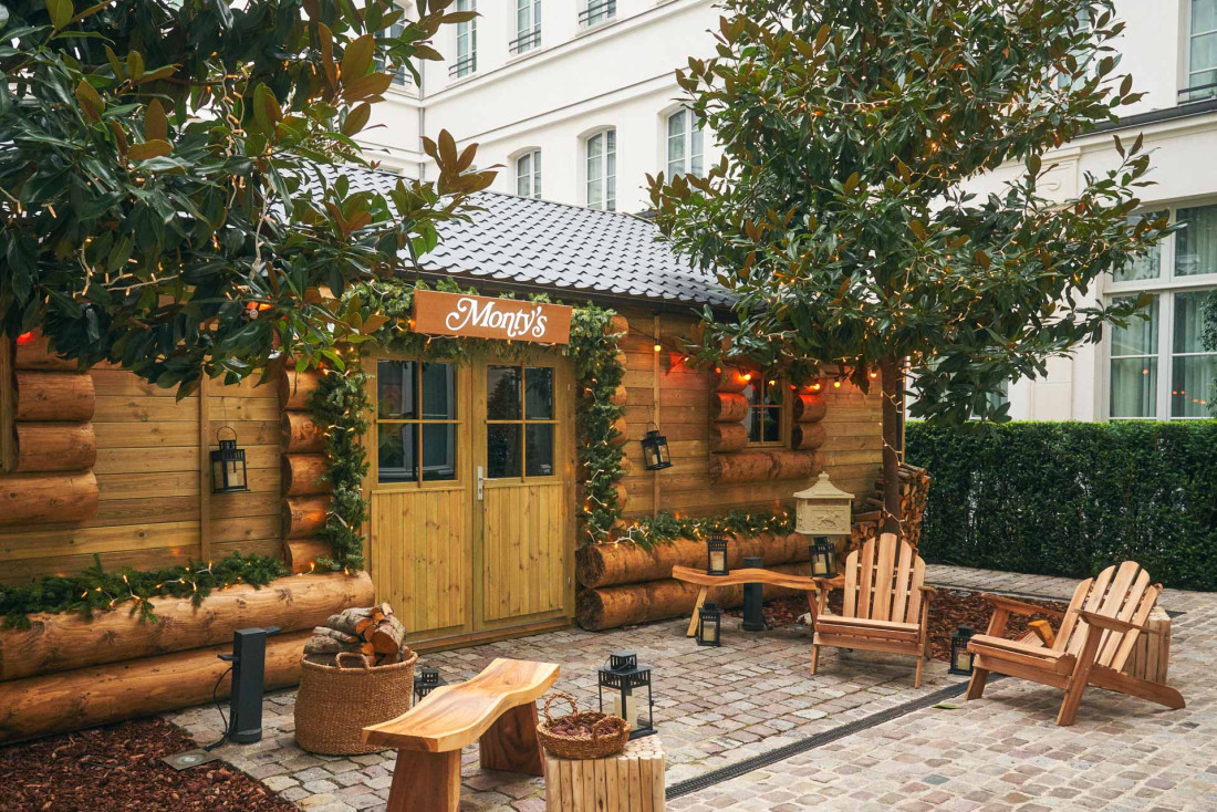 Le Chalet Montys, restaurant éphémère où déguster des cocktails au coin du feu